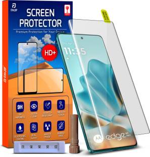 FAVJIP Edge To Edge Tempered Glass for Motorola Edge 60 Pro, Moto Edge 60 Pro, Motorola Edge 60 Pro 5G, Moto Edge 60 Pro 5G, Quad Curved UV Liquide Glue Screen Guard Protector with Easy Installation Kit