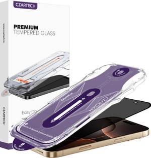 CZARTECH Tempered Glass Guard for Apple iPhone 16 Pro Max Privacy Glass