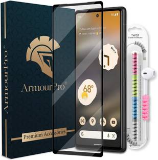 ArmourPro Edge To Edge Tempered Glass for Google Pixel 6A 5G, Google Pixel 6A, Pixel 6A, Google Pixel 7A 5G, Pixel 7A, Google Pixel 7A, 1 OG Tempered Glass with 1 Cable Protector