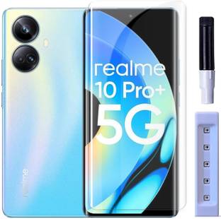 OneTech Edge To Edge Tempered Glass for Realme 10 Pro Plus 5G 9H Hardness, Premium UV Screen Protector