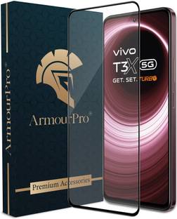 ArmourPro Edge To Edge Tempered Glass for Vivo T3x 5G, Vivo T3x, T3x 5G, Realme Narzo 70X 5G, Realme Narzo 70X, Narzo 70X 5G