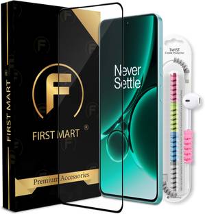 FIRST MART Edge To Edge Tempered Glass for OnePlus Nord CE 3 5G, Nord CE 3 5G, 1+ Nord CE 3, OnePlus Nord CE 3 Lite 5G, ( 1 OG Tempered Glass with 1 Cable Protector )