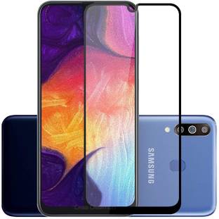 NaturalBuy Edge To Edge Tempered Glass for Samsung Galaxy A50-9H Hardness, precise laser cut, 2.5D rounded edges, HD Clarity, Bubble free adhesive and easy to install