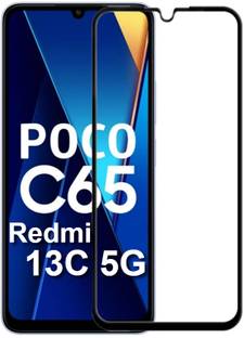 EITANSHA CREATION Edge To Edge Tempered Glass for POCO C65, Poco M6 5G, Redmi 13C 4G, Redmi 13C 5G