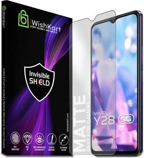 iWishKart Edge To Edge Tempered Glass for vivo Y28 5G, vivo Y28, Premium Matte Military grade Edge to Edge Premium gorilla glass with Self Installation Guide - Wet & Dry wipes, Dust Absorber [With Warranty]