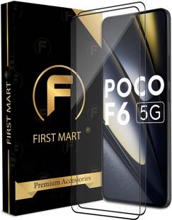 FIRST MART Edge To Edge Tempered Glass for Poco F6 5G, Poco F6, Poco F6 Pro