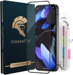 ArmourPro Edge To Edge Tempered Glass for Google Pixel 9 5G, Pixel 9 Pro, Tempered Glass With Cable Protector
