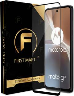 FIRST MART Edge To Edge Tempered Glass for Motorola G32, Moto G32, Moto G32, G32, ( OG Glass with Black Border)