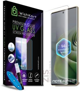 iWishKart Edge To Edge Tempered Glass for Infinix Note 40 Pro 5G, Infinix Note 40 Pro, Infinics Note 40 Pro 5G, Infinics Note 40 Pro, Note40 Pro / Note 40Pro, UV Military grade Edge to Edge gorilla glass with UV Kit ( UV light, Glue, Wet & Dry Wipes )