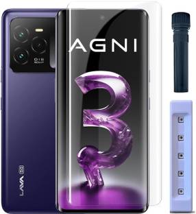 OneTech Edge To Edge Tempered Glass for Lava Agni 3 5G 9H Hardness, UV Advanced HD+ Screen Protector