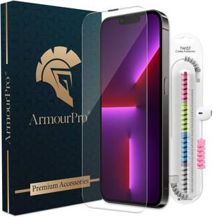 ArmourPro Edge To Edge Tempered Glass for Apple iPhone 13 Pro Max, iPhone 13 Pro Max, iPhone 14 Plus, Clear Boderless Cable Protector