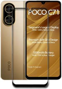 SNAMRT Edge To Edge Tempered Glass for Poco C71