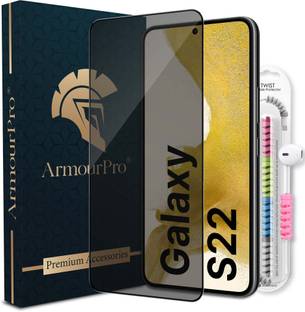 ArmourPro Edge To Edge Tempered Glass for Samsung Galaxy S22 5G, Samsung Galaxy S23 5G, Samsung S22 5G, Samsung S22, 1 Privacy Anti Spy Protection Glass with 1 Cable Protector