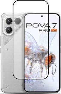 AKSHUD Edge To Edge Tempered Glass for Tecno Pova 7 Pro 5G, Tecno Pova 7 Pro