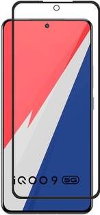 NaturalBuy Edge To Edge Tempered Glass for iQOO 9 5G-Premium Tempered Glass Screen Protector Slim 9H H...