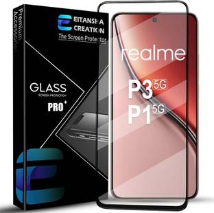 EITANSHA CREATION Edge To Edge Tempered Glass for Realme P1, Realme P1 5G, Realme P3, Realme P3 5G