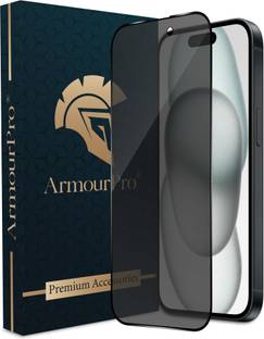 ArmourPro Edge To Edge Tempered Glass for Apple iPhone 15, Apple iPhone 15, Apple 15, Privacy Protection