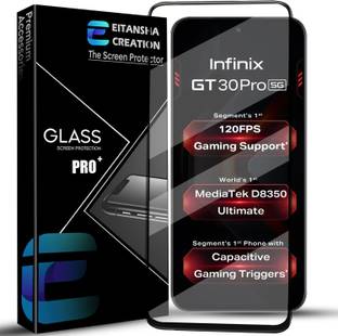 EITANSHA CREATION Edge To Edge Tempered Glass for infinix GT 30 Pro 5G, infinix GT 30 Pro 5G Plus