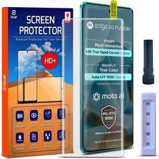FAVJIP Edge To Edge Tempered Glass for MOTOROLA Edge 60 Fusion 5G, MOTOROLA Edge 60 Fusion 5G, MOTOROLA Edge 60 Fusion 5G, MOTOROLA Edge 60 Fusion 5G, Quad Curved UV Liquide Glue Screen Guard Protector with Easy Installation Kit
