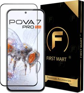 FIRST MART Edge To Edge Tempered Glass for Tecno Pova 7 Pro 5G, Pova 7 Pro