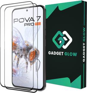 Gadget Glow Edge To Edge Tempered Glass for Tecno Pova 7 Pro 5G, Pova 7 Pro