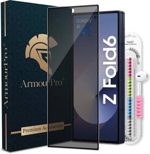 ArmourPro Edge To Edge Tempered Glass for Samsung ZFold 6 5G, Samsung Galaxy ZFold 6 5G, Samsung Z Fold6, Privacy Anti Spy Protection Glass with Cable Protector