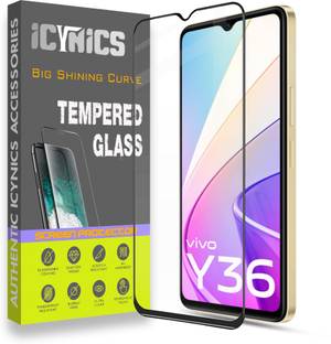 ICYNICS Edge To Edge Tempered Glass for Vivo Y36, Anti-Fingerprint, Scratch Resistant, Waterproof, Oil-resistant, Bubble-Free, Anti-Static with Full Screen Coverage & Easy Installation