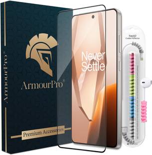 ArmourPro Edge To Edge Tempered Glass for OnePlus 13R 5G, OnePlus 13R, One Plus 13R 5G, OG Tempered Glass with Cable Protector