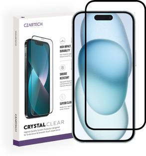 CZARTECH Tempered Glass Guard for Apple iPhone 15