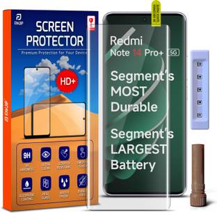 FAVJIP Edge To Edge Tempered Glass for Redmi Note 14 Pro 5G, Xiaomi Redmi Note 14 Pro 5G, Redmi Note 14 Pro, 3D Curved UV Liquid Glue Screen Guard Protector with Easy Installation Kit