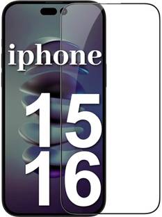 EITANSHA CREATION Edge To Edge Tempered Glass for Apple iPhone 15, Apple iPhone 15, iPhone 15 Pro, Apple iPhone 15 Pro, Apple iPhone 16, iPhone 16