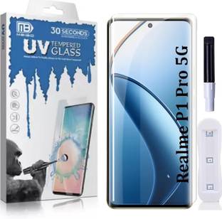 Shadow Edge To Edge Tempered Glass for Realme P1 Pro 5G 5G, Gorilla Tempered Glass Bubble-free, Easy Installation Kit