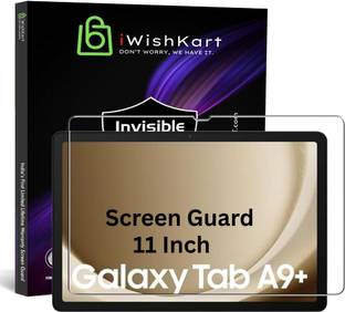 iWishKart Screen Guard for Samsung Galaxy Tab A9 Plus 11 inch, Military grade Edge to Edge Premium gorilla glass with Self Installation Guide - Wet & Dry wipes, Dust Absorber, A9+ 11Inch
