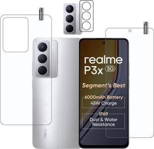 GARUDA GLASS Front and Back Screen Guard for REALME P3x 5G with camera lens protector
