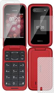 ZINGTEL Front and Back Screen Guard for NOKIA 2780 FLIP (Front Matte Finish & Back 3d Carbon Fiber)