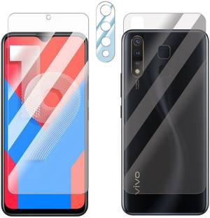 FCS Front and Back Screen Guard for Vivo Y19 Front + Back + Camera (Glossy)
