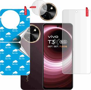 skrechtech Front and Back Screen Guard for vivo T3x 5G, T3x 5G, {Camera lens}
