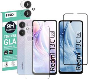 FINCH Front and Back Tempered Glass for REDMI 13C 5G, Xiaomi Redmi 13C 5G, Mi 13C 5G