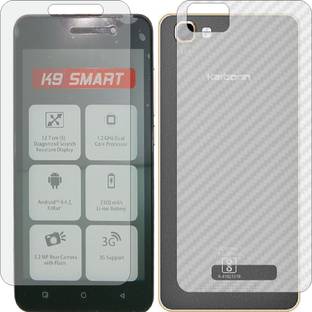MOBART Front and Back Screen Guard for KARBONN K9 SMART (Front Matte Finish & Back 3d Carbon Fiber)