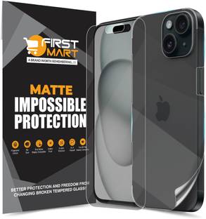 FIRST MART Front and Back Screen Guard for iPhone 15, Apple iPhone 15, Apple 15, Matte Screen Guard