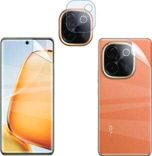 Vatsin Front and Back Screen Guard for ViVO T3 Pro, Ultra Thin Hydrogel Soft TPU Screen Guard for ViVO T3 Pro [With Rear Camera Lens Guard]