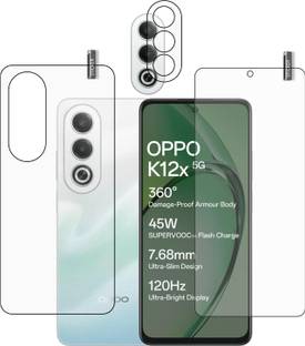 BOMGUARD Front and Back Screen Guard for OPPO K12x With Camera Lens Protector