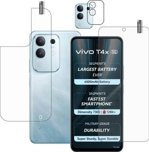 GARUDA GLASS Front and Back Screen Guard for VIVO T4X 5G with camera lens protector {flexible}