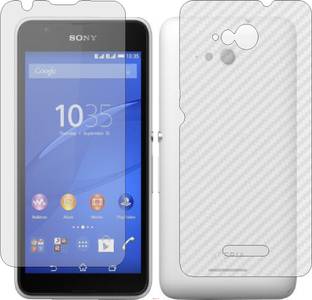 Mobling Front and Back Screen Guard for SONY XPERIA E4G (Front 9H Hardness Matte & Carbon Fiber Skin f...