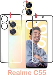 chakoor Front and Back Screen Guard for Realme C55