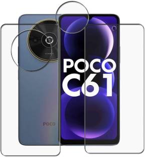 Gordilla Front and Back Tempered Glass for Poco C61, Redmi A3, :Xiaomi Poco C61, Redmi A3