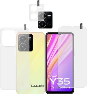 GARUDA GLASS Front and Back Screen Guard for VIVO Y35 With Camera Lens Protector