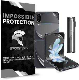 ArmourPro Front and Back Screen Guard for Samsung Galaxy Z Flip4 5G, Samsung Z Flip 4 5G, 4 Layer Unbreakable Membrane for Front, Back and Side Film