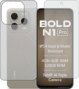 Mobling Front and Back Tempered Glass for Lava Bold N1 Pro