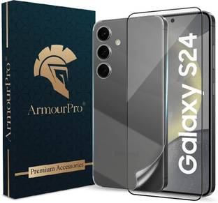 ArmourPro Front and Back Tempered Glass for Samsung Galaxy S24 5G, Samsung S24, Tempered Glass with Back Screen Protector